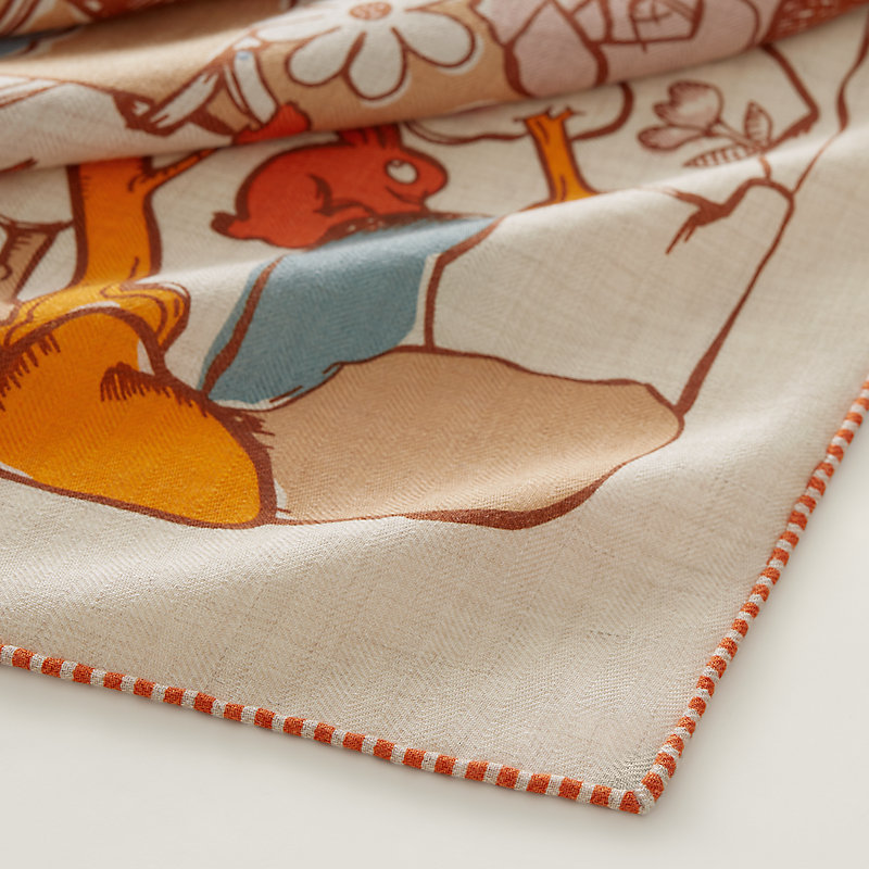 トライアングル ジェアン《千と一のウサギ》 - ブラック | Hermès